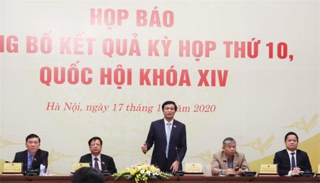 Kỳ họp thứ 10, Quốc hội khóa XIV hoàn thành toàn bộ chương trình đề ra