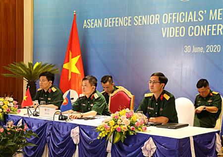 Hội nghị trực tuyến Nhóm làm việc Quan chức Quốc phòng cấp cao ASEAN mở rộng