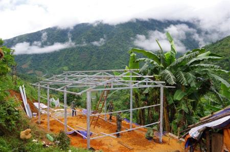 BĐBP Lai Châu thi công 108 căn nhà cho các hộ nghèo huyện Mường Tè