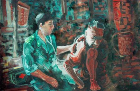 Sắc màu biên giới trong tranh của họa sĩ Biên phòng