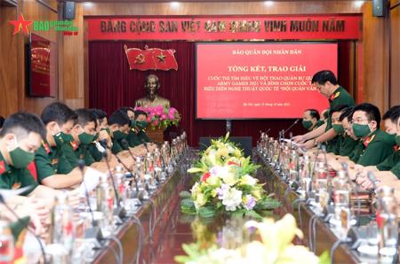Trao giải Cuộc thi “Tìm hiểu về Army Games và Bình chọn trực tuyến Đội tuyển Văn hóa”
