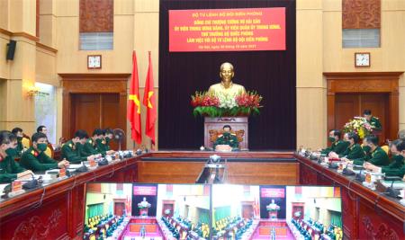 Thượng tướng Vũ Hải Sản làm việc với Bộ Tư lệnh BĐBP