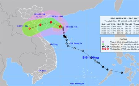 Bão giật cấp 11 vào Vịnh Bắc Bộ trong 24 giờ tới