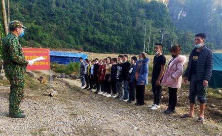 Các đơn vị BĐBP Cao Bằng bắt giữ và tiếp nhận 224 công dân trở về từ Trung Quốc