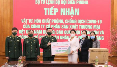 Bộ Tư lệnh BĐBP tiếp nhận vật tư, hóa chất phòng, chống dịch Covid-19