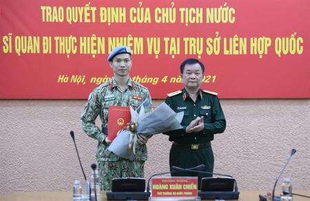Thêm một sĩ quan lên đường thực hiện nhiệm vụ tại Trụ sở Liên hợp quốc