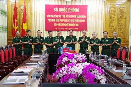 Bộ Quốc phòng kiểm tra công tác 1389; xử lý vi phạm hành chính; việc chấp hành pháp luật, kỷ luật tại BĐBP tỉnh Kon Tum