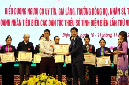Biểu dương người có uy tín, già làng, trưởng dòng họ, nhân sĩ trí thức, doanh nhân tiêu biểu các dân tộc thiểu số tỉnh Điện Biên năm 2022