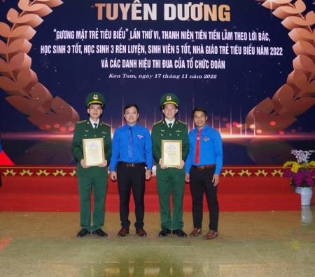 3 gương mặt trẻ BĐBP Kon Tum được tuyên dương “Gương mặt trẻ tiêu biểu” và “Thanh niên tiên tiến làm theo lời Bác”