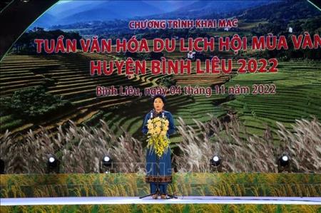 Khai mạc Tuần Văn hóa - Du lịch, Hội Mùa vàng tại Bình Liêu
