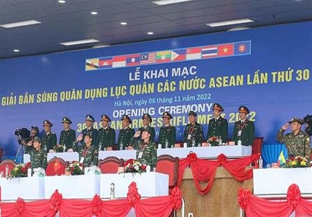 Khai mạc Giải Bắn súng quân dụng Lục quân các nước ASEAN lần thứ 30