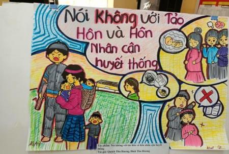 Vẽ tranh phòng, chống tảo hôn và hôn nhân cận huyết thống
