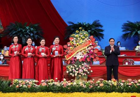 Thủ tướng Chính phủ Phạm Minh Chính dự và phát biểu chỉ đạo tại Đại hội đại biểu Phụ nữ toàn quốc lần thứ XIII