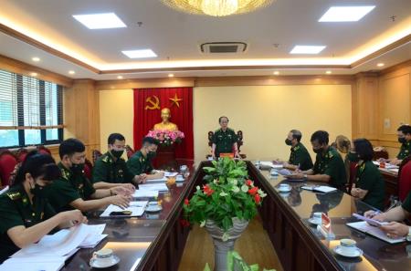 Trung tướng Đỗ Danh Vượng làm việc với Phòng Tuyên huấn và các cơ quan khối văn hóa - tư tưởng thuộc Cục Chính trị BĐBP