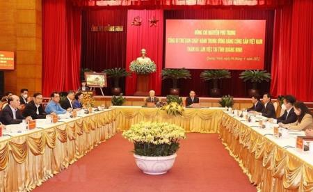 Tổng Bí thư Nguyễn Phú Trọng thăm và làm việc tại tỉnh Quảng Ninh