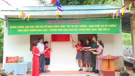 Khánh thành bếp ăn cho học sinh mầm non nơi biên giới Sơn La