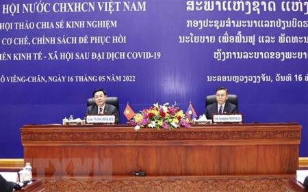 Việt Nam-Lào chia sẻ kinh nghiệm phát triển kinh tế - xã hội sau đại dịch