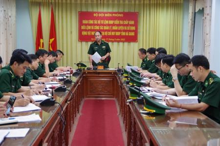 Kiểm tra chấp hành điều lệnh tại Bộ Chỉ huy BĐBP Hà Giang