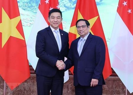 Thủ tướng Chính phủ Phạm Minh Chính tiếp Chủ tịch Quốc hội Singapore Chuan-Jin