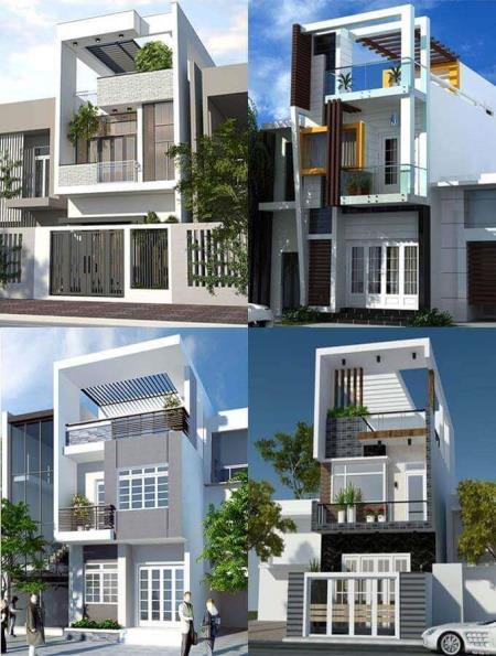 Mẫu thiết kế và bản vẽ nhà phố 2 tầng 1 tum do Công ty Kiến Tạo Việt thực hiện
