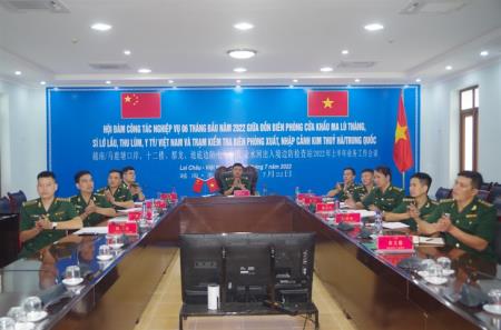 Lai Châu: Hội đàm công tác nghiệp vụ Biên phòng 6 tháng đầu năm 2022