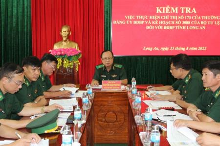 Kiểm tra thực hiện Chỉ thị số 173-CT/ĐU tại BĐBP Long An