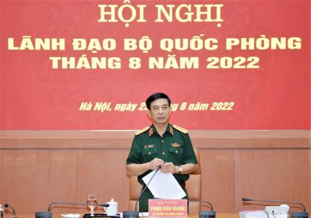 Đại tướng Phan Văn Giang chủ trì Hội nghị lãnh đạo Bộ Quốc phòng tháng 8/2022