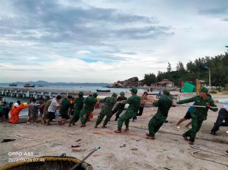 BĐBP Bình Định: Đảm bảo lực lượng, phương tiện, vật chất sẵn sàng phòng, chống bão số 4
