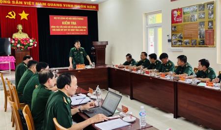 Kiểm tra công tác cửa khẩu đối với BĐBP Long An