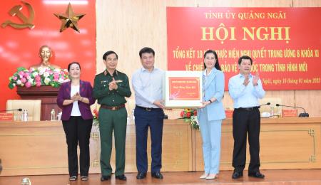 Tỉnh ủy Quảng Ngãi tổng kết 10 năm thực hiện Nghị quyết Trung ương 8, khóa XI về Chiến lược bảo vệ Tổ quốc trong tình hình mới