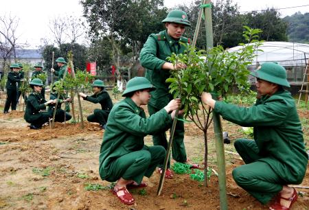 Các đơn vị BĐBP phát động Tết trồng cây "Đời đời nhớ ơn Bác Hồ"