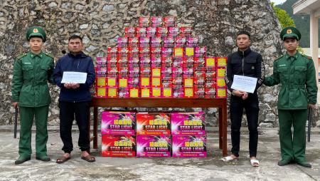 BĐBP Lạng Sơn bắt giữ 2 đối tượng vận chuyển trái phép 181kg pháo