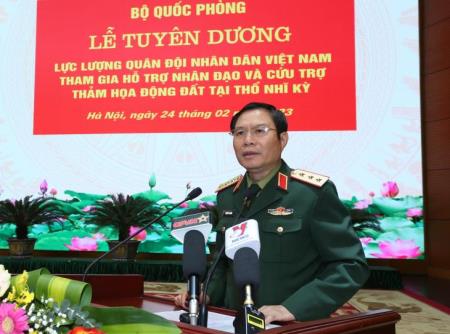 Tuyên dương Lực lượng QĐND Việt Nam tham gia cứu trợ thảm họa động đất tại Thổ Nhĩ Kỳ