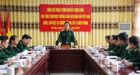Đoàn công tác của Bộ Tổng Tham mưu QĐND Việt Nam làm việc tại Trường Trung cấp 24 Biên phòng