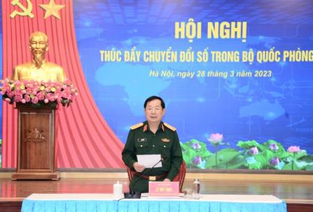 Thượng tướng Lê Huy Vịnh: Nhanh chóng tháo gỡ các điểm nghẽn, đẩy nhanh tiến trình chuyển đổi số trong Bộ Quốc phòng