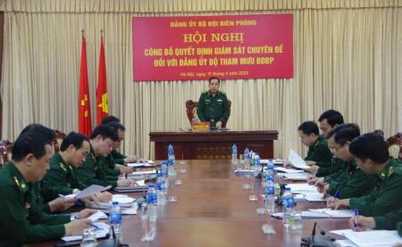 Triển khai quyết định, kế hoạch giám sát chuyên đề đối với Đảng ủy Bộ Tham mưu BĐBP