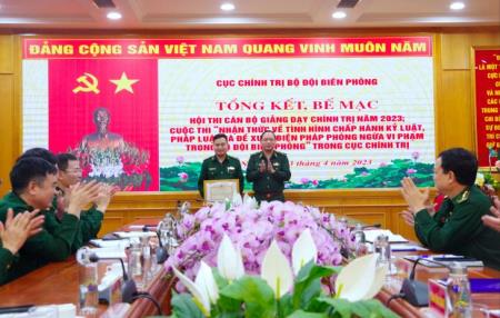Tổng kết, bế mạc Hội thi Cán bộ giảng dạy chính trị năm 2023 và Tổng kết Cuộc thi “Nhận thức về tình hình chấp hành kỷ luật, pháp luật và đề xuất biện pháp phòng ngừa vi phạm trong BĐBP”