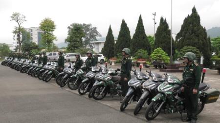 Bàn giao xe máy cho các đồn Biên phòng thuộc BĐBP Lào Cai