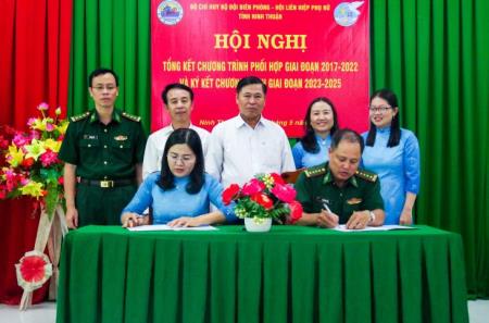 Ninh Thuận: BĐBP và Hội Liên hiệp Phụ nữ ký kết chương trình phối hợp giai đoạn 2023-2025