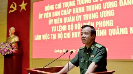 Trung tướng Lê Đức Thái làm việc với BĐBP Quảng Ninh