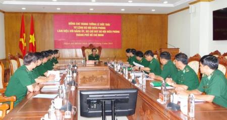 Trung tướng Lê Đức Thái thăm, làm việc với Bộ Chỉ huy BĐBP thành phố Hồ Chí Minh