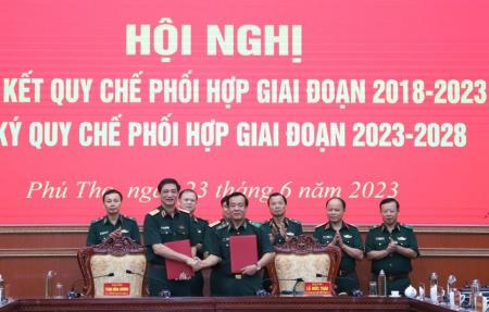 Bộ Tư lệnh BĐBP và Bộ Tư lệnh Quân khu 2 ký kết quy chế phối hợp giai đoạn 2023-2028